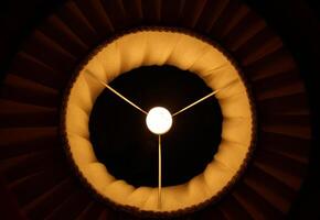 Abstract symmetrical shot of a lamp shade photo