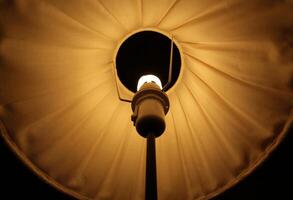 Abstract symmetrical shot of a lamp shade photo