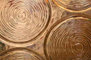 Macro of light effects in an ornamental glass pane photo