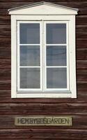 Window of a Swedish Hembygdsgaard, a historic farm building photo