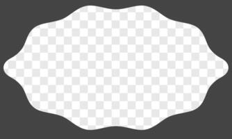 Black Waves Border Frame. Empty shape for text of image vector