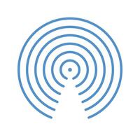 Airdrop symbol line icon vector