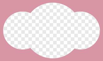 Pink Waves Zigzag Frame. Scalloped Rectangle Border. Empty text box vector