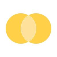 Blank Venn diagram. Intersection of two sets vector