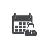 Employee work scheduling flat design illustration . vector