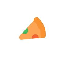 illustration of a flat design of coloured pitza pieces. vector
