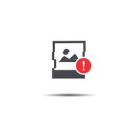 illustration design corrupted image file, vector