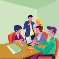 Work team meeting vector
