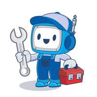 Automated Repair Robot vector