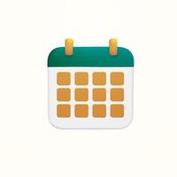 Calendar assignment icon. Planning concept. Meeting reminder planner. Deadline day warning. Notification concept. Daily work. 3d illustration vector