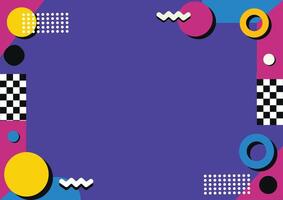 Abstract Geometry Vibrant 90s Background illustration vector