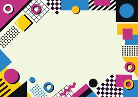Playful 90s on a Colorful Canvas Background vector