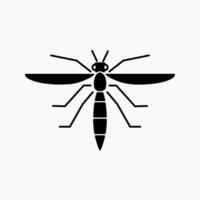 Design Illustration graphic of mosquito icon solid style. Suitable for anything related to animals vector