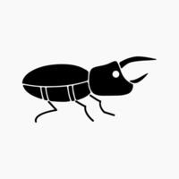 Design Illustration graphic of beetle solid icon. Suitable for anything related to animals vector