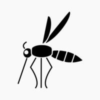 Design Illustration of mosquito solid icon. Suitable for anything related to animals vector
