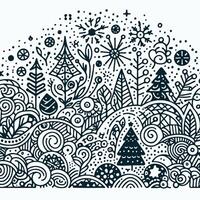 Background with Christmas Pattern, Patterned Christmas Background. vector