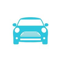 Car icon, Front view, Isolated on white background. From blue icon set. vector