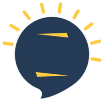 Did You Know label. Bulb and rays with a question mark png