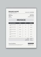 Clean and Minimal Business Invoice Illustration vector