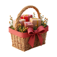 Gift basket Isolated in Transparent Background png