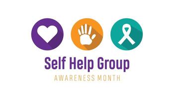 Self Help group awareness month observed each year during January. Self Help group awareness month creative concept design. template for banner, greeting card, poster with background. vector