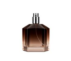 Amber Toned Crystal Glass Perfume Bottle Stands Elegantly Sleek And Luxurious Design 3D Illustration png