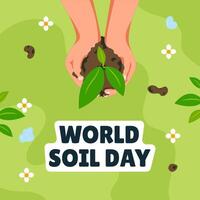 soil day template in cartoon style vector