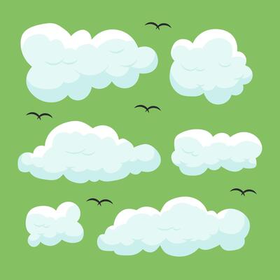 simple cartoon cloud design