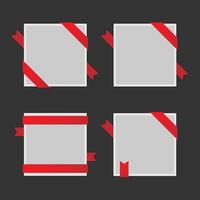 vectors design of frame with ribbon