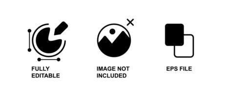 Fully editable icons vector