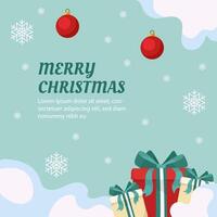 Soft color Christmas greeting design vector