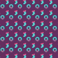 Christmas pattern in cartoon style vector