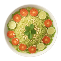 Papaya Salad - A refreshing salad made with shredded green papaya, tomatoes, peanuts, and a tangy lime dressing, providing png