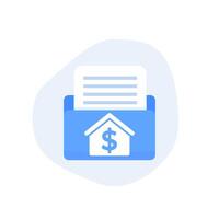 collateral icon with a house, flat vector
