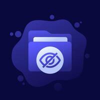 hidden folder icon, design vector
