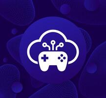 game server icon with a gamepad, cloud gaming vector