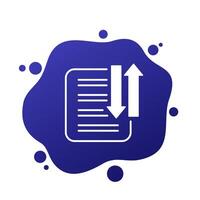 case priority icon with a document, vector