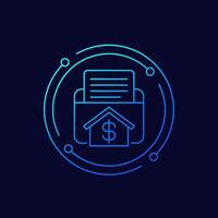 collateral icon in linear design vector