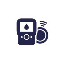 continuous glucose monitor icon on white vector
