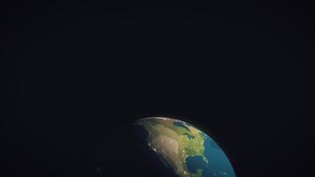 The earth is lit up in the dark video