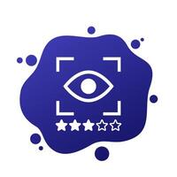 vision acuity icon, eyesight testing vector