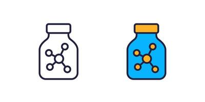 solvent icon on white, line and outline style vector