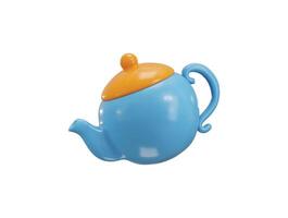 Teapot icon 3d rendering illustration vector