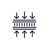 thick, thickness icon, line vector