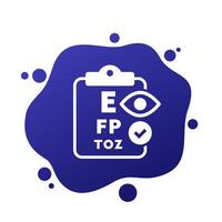vision acuity and eyesight testing icon vector