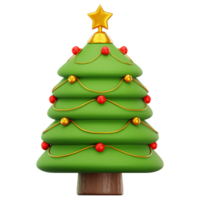 A christmas tree with a star on top png