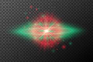 a red and green light on background vector