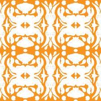 a pattern with white and orange flowers on it vector