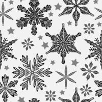 a black and white snowflake pattern vector