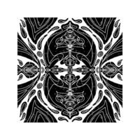 a black and white design with a circular pattern vector